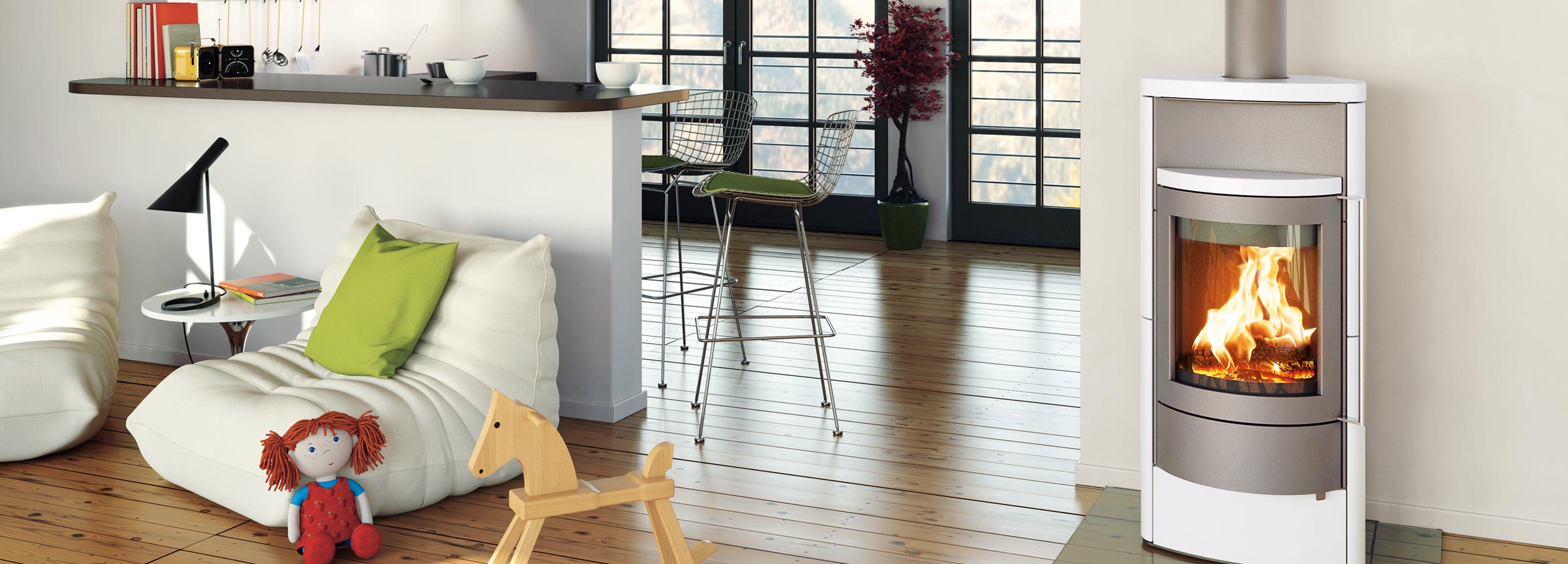 HASE Wohnraumbild Luno Keramik Titan Alabaster